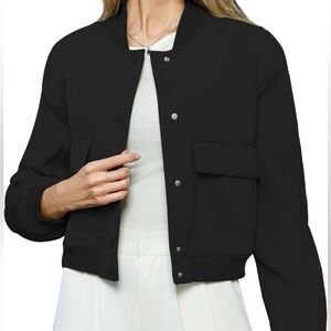 Joie Black Bomber Jacket Cropped Design